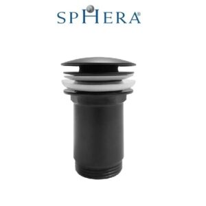 Scarico Click Clack In Ottone Con Troppo Pieno - Nero Opaco