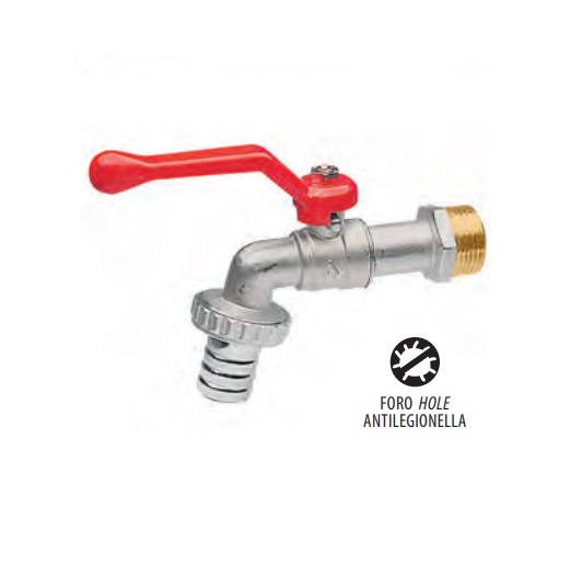 Rubinetto Sfera Leva Rossa D. 1" Rs1