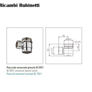 Raccordo Universale Presa 1/2" M. 24X1  RU1060