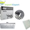 Soffione Minimale In Acciaio Anticalcare Import Quadrato 10X10  S-1040Q