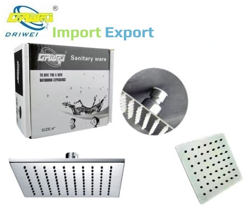 Soffione Minimale In Acciaio Anticalcare Import Quadrato 10X10 S-1040Q