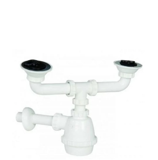 Sifone 2 Vie 11/4" Con Pilette S2V114C