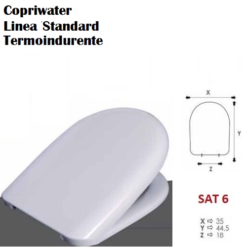 Copriwater Sedile Wc Termoindurente. Sat6 Sintesi