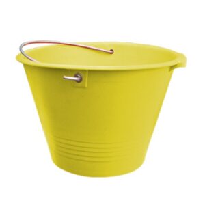 Secchio edilizia SUPER EXTRA in PELD
con manico e occhielli in ferro zincato Giallo