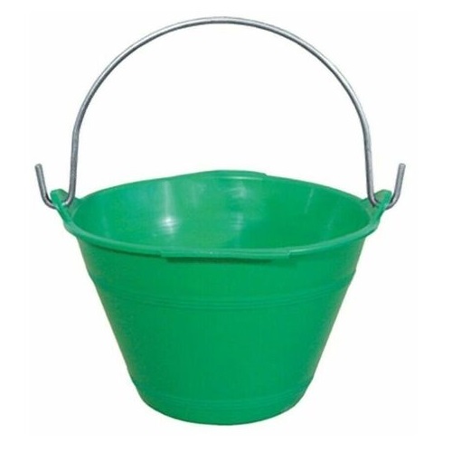 Secchio Edilizia Super Extra In Peld Con Manico E Occhielli In Ferro Zincato Caldarella. Verde
