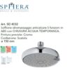 Soffione Sole 5 Funzioni Idro Anticalcare  Sd4032