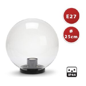 Sfera 250Trasp. Con Adattatore E27 NERO  SF250TR