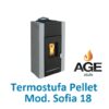 Termostufa Pellet Mod. Sofia 18 Kw Antracite  Sofia18An