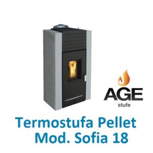 Termostufa Pellet Mod. Sofia 18 Kw Antracite  SOFIA18AN
