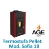 Termostufa Pellet Mod. Sofia 18 Kw Bordeaux  Sofia18Bo