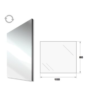 Specchio Su Nobilato Cm 1,8 Colore Neutro Reversibile 80X100  SP80-100