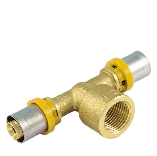Tee Femmina Multistrato Pressare Gas. 1/2"x16x2,0