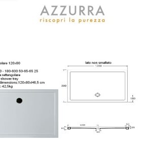 Piatto Doccia Ferdy Ret 120X80  TYR1