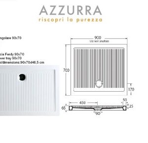Piatto Doccia Ferdy Ret. 90X70  TYR9