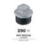 Tappo Maschio Figura 290 Zincato. 1"