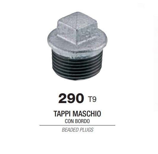Tappo Maschio Figura 290 Zincato. 21/2"