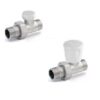 Valvola + Dent. Retta 3/8" X1/2 Tasca D. 16  V+Dr
