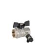 Valvola 3/4" Ff A Farfalla  Con Rubinetto Scarico Orientabile
