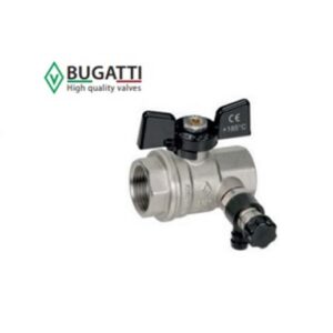 Valvola F/F  Due Spurghi Con Rubinetto E Tappo Farfalla Alluminio 3/4"  VS34FS
