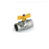 Valvola Gas Sfera Farfalla FF Presa Pressione. 1/2"