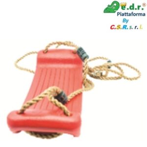 Seduta Dondolo In Plastica Cm. 42X17X4H - Corda Diam. Mm. 10 Lunghea Regolabile Fino A Mt. 2  XN-006