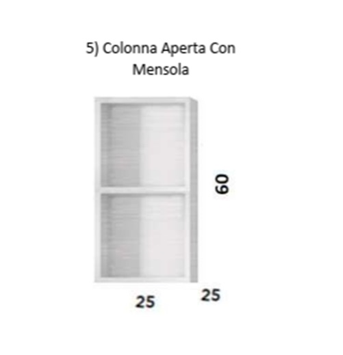 Colonna Mobile Bagno Dream Aperto 1 Ripiano.
