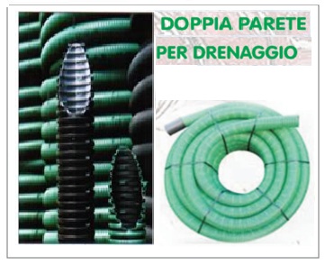 Tubo Corrugato Drenaggio Cavidotto.