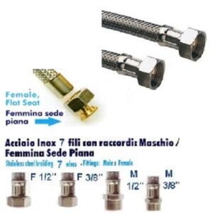 Flessibile inox 3/8" FF.