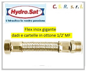 Flessibile Inox Dn 13 Gigante 1/2" FF.