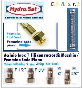 Flessibile Inox 3/8" MF.