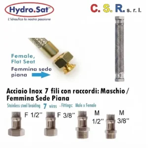 Flessibile Inox 3/8" MF.
