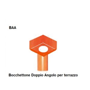Bocchettone Terrazzo Pvc Arancio Spigolo Muro 3 Angoli scarico Pavimento.