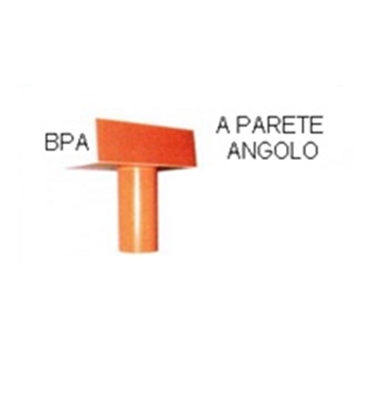 Bocchettone Terrazzo Pvc Arancio Angolo.