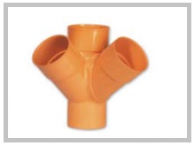 Braga A Scagno Pvc  a VEE 45° Arancio.