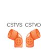Curva Chiusa Pvc Arancio 45° Con Ispezione Dx.