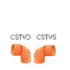 Curva Chiusa Pvc Arancio 87°30' Con Ispezione Sx.