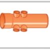 Derivazione Ridotta 87°30' Arancio Squadra 1+1 Pvc.