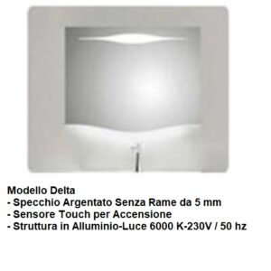 Specchiera Modello Delta- Specchio Argentato.