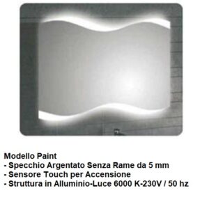 Specchiera Modello Paint- Specchio Argentato.