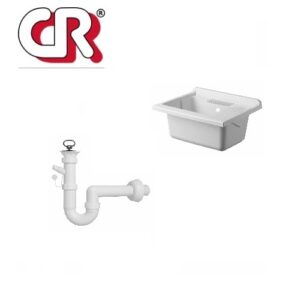 Lavanderia Lavatoio Ricambio 80X50 completo Sifone E Piletta 112"