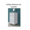 Base Multiuso con Cassetto più Sportello Colore Ossido