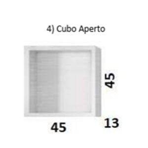 Cubo Mobile Bagno Dream Aperto. 45X13X45 Bianco Titanio