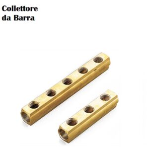 Collettore Da Barra Ottone da 1" MF Senza Chiusura. 9 Vie x 1/2"