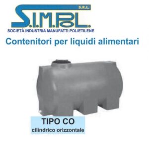 Serbatoio Simpol Orizzontale Porcellino. 600 Lt Basso