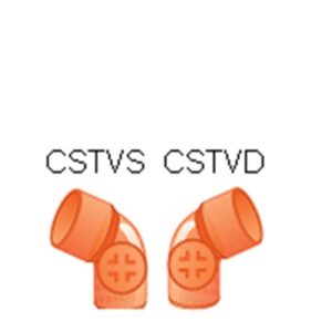 Curva Chiusa Pvc Arancio 45° Con Ispezione Dx. 160
