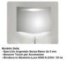 Specchio da Bagno Modello Delta Specchio Argentato. cm. 70x100