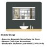 Specchio da Bagno Modello Omega Specchio Argentato. cm. 60x80