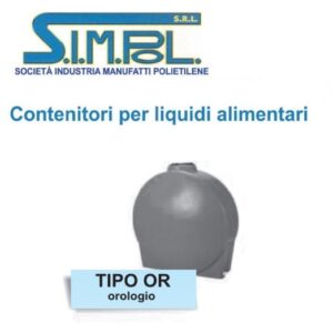 Serbatoio Simpol Verticale Orologio. 500 Lt