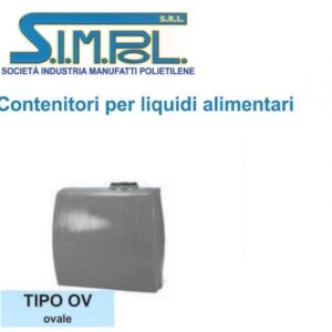 Serbatoio Simpol Verticale Ovale. 100 Lt