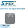 Serbatoio Simpol Cilindrico Verticale Serie Panettone. 1500 Lt